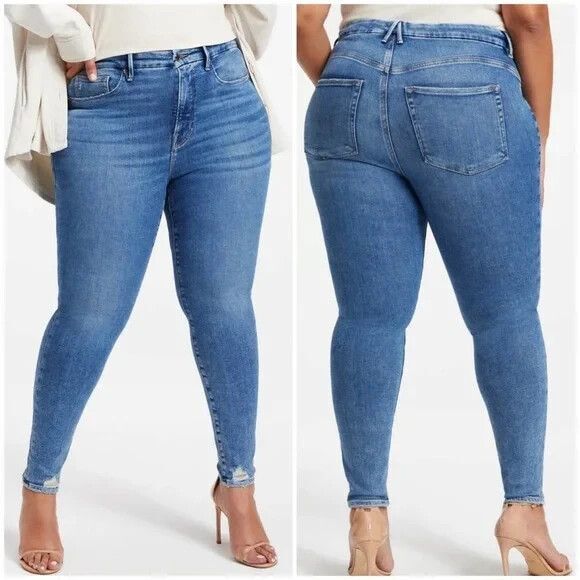 Good American Womens Good Leg Jeans Size 24 NEW Style GLDV731T Indigo - Picture 5 of 12